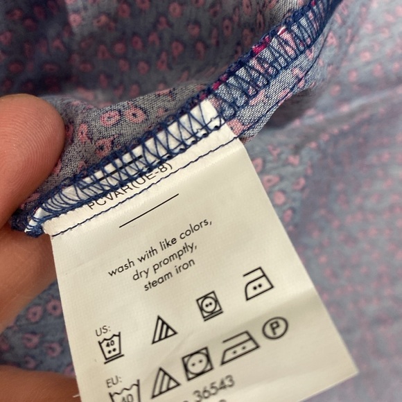 Van Heusen blue Hawaii slim stretch button down top - Picture 13 of 16